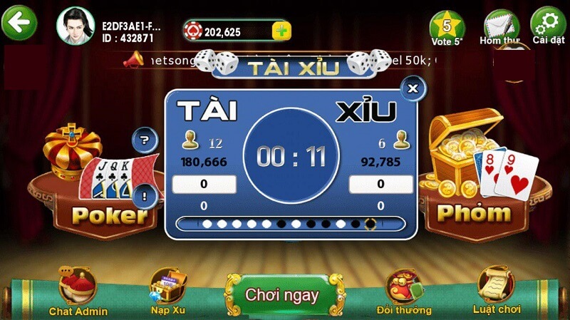 Tìm hiểu về game bài vua cá cược tài xỉu